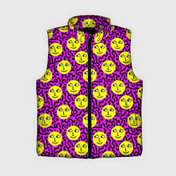 Женский жилет Smiley face on violet
