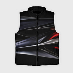 Женский жилет Black red abstract, цвет: 3D-черный