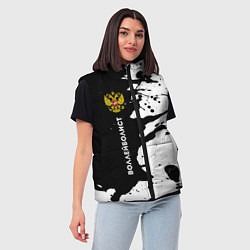 Женский жилет Воллейболист из России и герб РФ по-вертикали, цвет: 3D-черный — фото 2