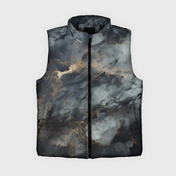 Женский жилет Темно-серый мрамор, цвет: 3D-черный