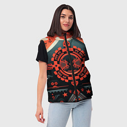Женский жилет Рисунок в стиле американских индейцев, цвет: 3D-светло-серый — фото 2
