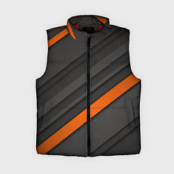 Женский жилет Оранжевая полоса на сером фоне
