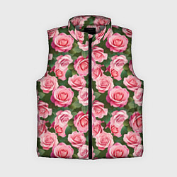 Женский жилет Розовые розы паттерн