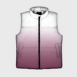 Женский жилет Туманный градиент бело-бордовый, цвет: 3D-светло-серый