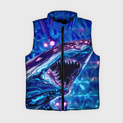 Женский жилет Фиолетовая акула, цвет: 3D-черный