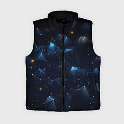 Женский жилет Синяя геометрическая абстракция