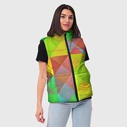 Женский жилет Разноцветные фигуры, цвет: 3D-светло-серый — фото 2