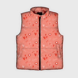 Женский жилет Love heart message pattern