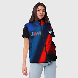 Женский жилет BMW sport абстракция, цвет: 3D-светло-серый — фото 2