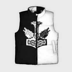 Женский жилет Волки и молот Тора, цвет: 3D-светло-серый