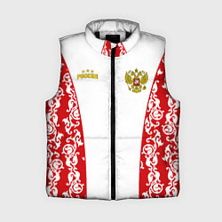 Женский жилет Сборная России с узором, цвет: 3D-черный