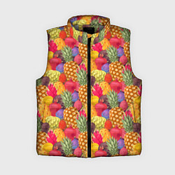 Женский жилет Экзотические фрукты, цвет: 3D-светло-серый