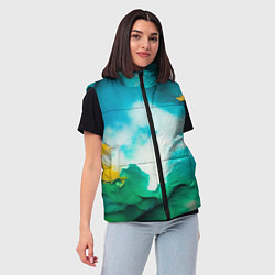 Женский жилет Текстура окрашенной стены - нейросеть, цвет: 3D-черный — фото 2