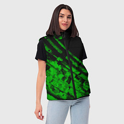 Женский жилет Неоновые полосы цветные, цвет: 3D-светло-серый — фото 2