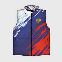 Женский жилет Россия Sport брызги красок триколор