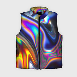Женский жилет Жидкая голографическая бензиновая абстракция, цвет: 3D-красный