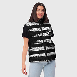 Женский жилет BMW спорт краски шины, цвет: 3D-светло-серый — фото 2