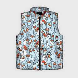 Женский жилет Стадо гусей серо-голубых, цвет: 3D-красный