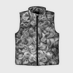 Женский жилет Кудрявая шерсть баранов, цвет: 3D-светло-серый