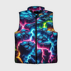 Женский жилет Трещины и неон