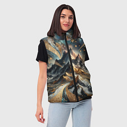 Женский жилет Золотые горы, цвет: 3D-черный — фото 2