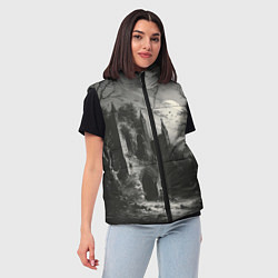 Женский жилет Разрушенная крепость, цвет: 3D-красный — фото 2