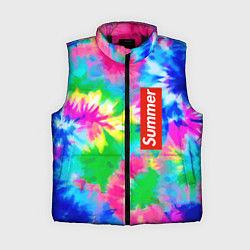 Женский жилет Color abstraction - summer, цвет: 3D-черный