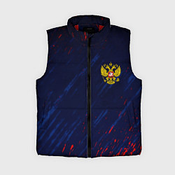 Женский жилет Россия краски текстура, цвет: 3D-красный