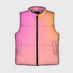 Женский жилет Розово-желтый градиент, цвет: 3D-светло-серый