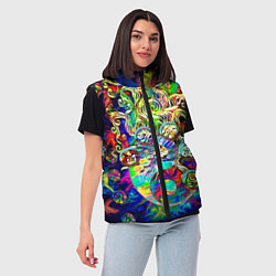 Женский жилет Знаковые пузырьки, цвет: 3D-светло-серый — фото 2