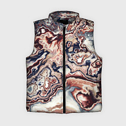 Женский жилет Разноцветный мраморный узор, цвет: 3D-светло-серый