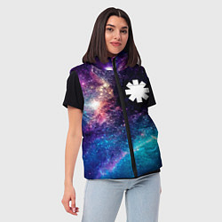 Женский жилет Red Hot Chili Peppers space rock, цвет: 3D-черный — фото 2