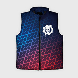 Женский жилет Gears of War неоновые соты, цвет: 3D-черный