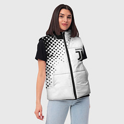 Женский жилет Juventus sport black geometry, цвет: 3D-светло-серый — фото 2