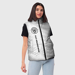 Женский жилет Manchester City sport на светлом фоне по-вертикали, цвет: 3D-черный — фото 2