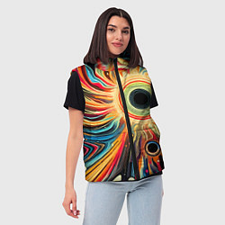 Женский жилет Space abstraction - ai art, цвет: 3D-светло-серый — фото 2