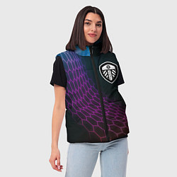Женский жилет Leeds United футбольная сетка, цвет: 3D-черный — фото 2