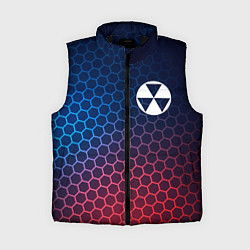 Женский жилет Fallout неоновые соты, цвет: 3D-черный