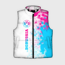 Женский жилет Borussia neon gradient style по-вертикали, цвет: 3D-черный