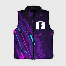 Женский жилет Fortnite neon gaming, цвет: 3D-черный