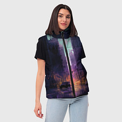 Женский жилет Сумрачная улица, цвет: 3D-черный — фото 2