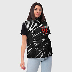 Женский жилет The witcher - белые разводы, цвет: 3D-черный — фото 2