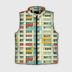 Женский жилет Яркая панелька, цвет: 3D-черный