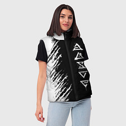 Женский жилет Ведьмачьи знаки с подтеками, цвет: 3D-красный — фото 2