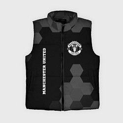 Женский жилет Manchester United sport на темном фоне вертикально, цвет: 3D-черный