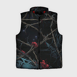 Женский жилет Череп и кровавые ягоды, цвет: 3D-красный