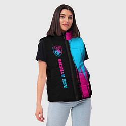 Женский жилет AEK Athens - neon gradient по-вертикали, цвет: 3D-черный — фото 2
