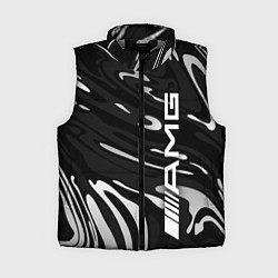 Женский жилет Мерседес АМГ - белые волны, цвет: 3D-светло-серый