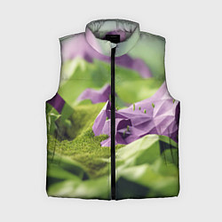 Женский жилет Геометрический пейзаж фиолетовый и зеленый