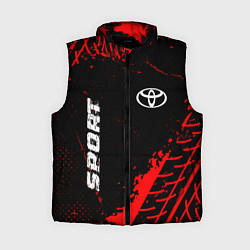 Женский жилет Toyota red sport tires, цвет: 3D-черный